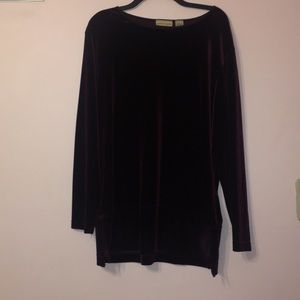 Apostrophe | Long Sleeve Velvet Tunic